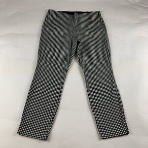 Old Navy Black Houndstooth High Rise Slim Leg Ankle Pant 14